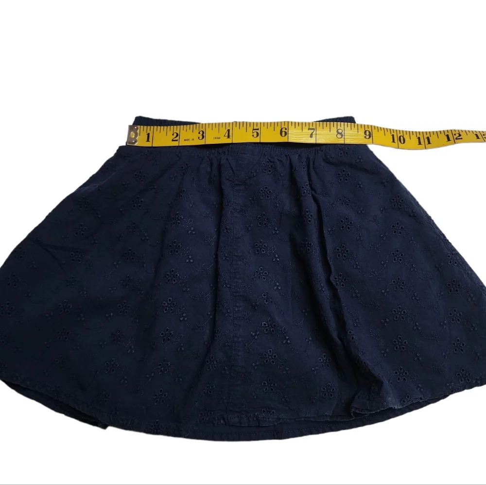 2 Piece Wonder Nation Navy Blue Skort & Smocked Top for Girls Size XS (4…